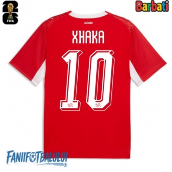 Elveția Granit Xhaka #10 Tricou Fotbal Replică Mondial 2026 Barbati Acasa